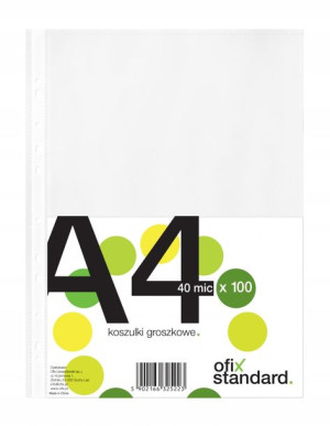 Koszulki groszkowe Ofix Standard A4 40µm 100szt