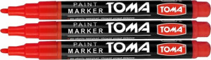Marker olejowy Toma TO-441 fine 1.5mm czerwony x 3