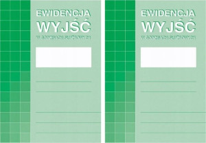 Ewidencja wyjść w godzinach służbowych A4 574-1 x2