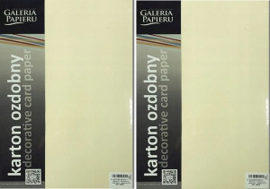 Karton ozdobny A4 230g/m2 40 arkuszy kremowy