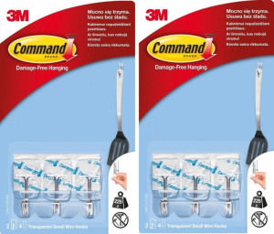 Haczyki z metalowym uchwytem Command 6szt+8 paski