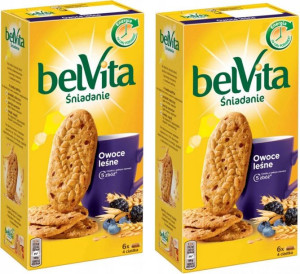 Ciastka zbożowe Belvita owoce leśne 300g x 2