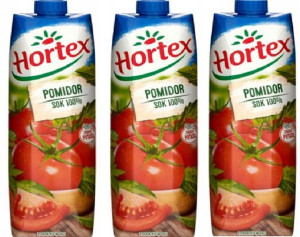 Hortex Sok Pomidorowy 100% karton 1L x 3 szt