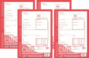 Druk CMR Międzynarodowy list przewozowy A4 x4