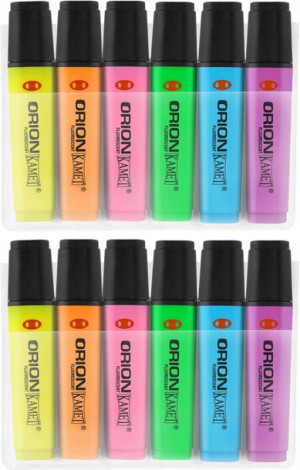 Zakreślacze Orion Kamet 6szt fluorescencyjne x 2