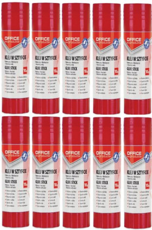 Klej w sztyfcie OFFICE PRODUCTS 10g biurowy x 10