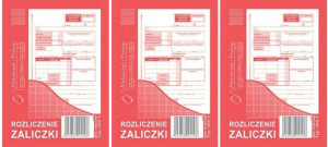 Rozliczenie Zaliczki Pobranej Druk Zaliczki A6 X3