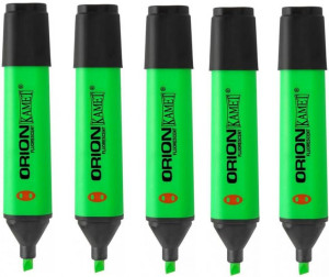 Zakreślacz Kamet Orion ścięta 1-5mm zielony x 5