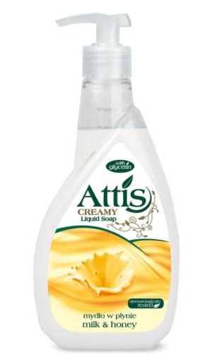 Mydło w płynie Mleko+Miód (białe) Attis 400ml