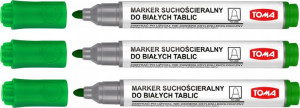 Marker do tablic suchościeralnych zielony Toma x3
