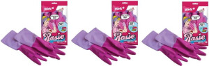 YORK Rękawice gumowe uniwersalne S zapach ROSIE x3