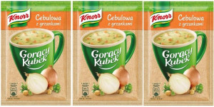Knorr Gorący Kubek Cebulowa zupa z grzankami x3