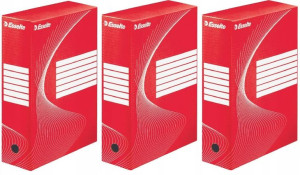 Pudło archiwizacyjne ESSELTE BOX 10cm czerwone x3
