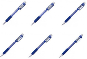 Ołówek automatyczny Pentel z gumką niebieski x 6