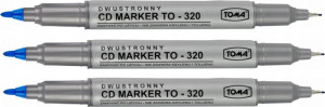 3x marker dwustronny do płyt CD Toma 0.5mm/0.8mm