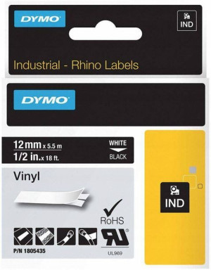 Taśma winylowa Dymo do drukarek etykiet Rhino 12mm