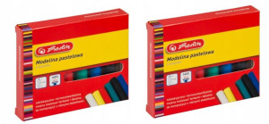 Zestaw 2x modelina pastelowa Herlitz 6 kolorów