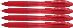 Długopis żelowy PENTEL ENERGEL BL-107 czerwony x4