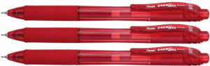Cienkopis kulkowy BLN105 PENTEL EnerGel czerwon x3