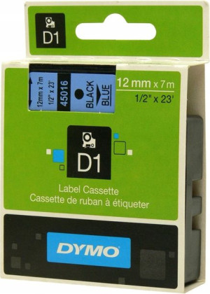 Taśma Dymo D1 12mmx7m niebieska