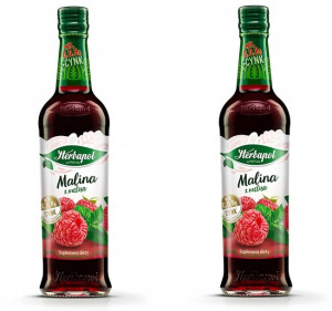 2x syrop Herbapol malina z melisą 420ml do herbaty