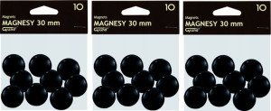 Zestaw 3x magnesy Grand 30mm 10szt czarny