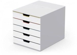 Pojemnik z pięcioma kolorowymi szufladkami DURABLE