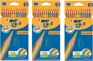 Kredki ołówkowe BIC CONTE TROPICOLOR 12kol. x3 szt