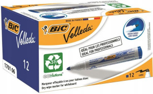 PISAK tablic suchościeralnych BIC NIEBIESKI x 12