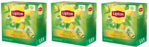 LIPTON herbata zielona Cytryna Melisa piramidki x3