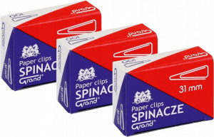 Spinacze Grand trójkątne 31mm 100szt srebrny x3