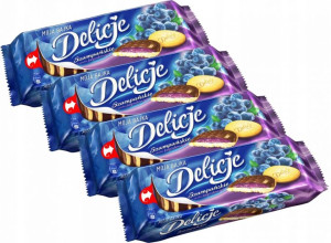 Ciastka Delicje szampańskie jagodowe 147g x 24