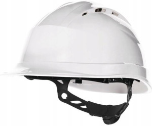HEŁM KASK OCHRONNY roboczy regulowany BHP biały