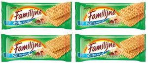 Wafle Familijne orzechowy 180g x 4