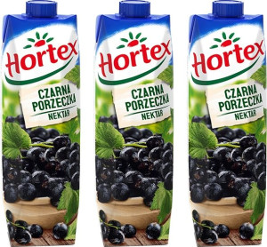 Sok czarna porzeczka Hortex karton 1l x 3