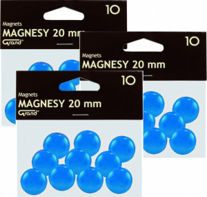 Magnesy Grand 20mm 10szt niebieski x 3