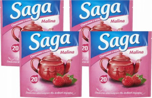 Herbata owocowa w torebkach Saga malina 80szt