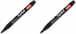 Marker olejowy Toma TO-441 okrągła 1.5mm czarny x2