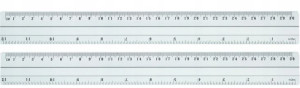 Linijka Cm Skala W Centymetrach Aluminiowa 30cm X2