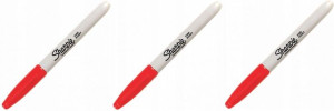 Pisak Permanentny Tatuażu Makijażu Marker Red X3