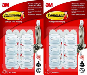 Command 3M mini haczyki 12 szt. BIAŁE haki