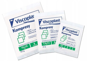 VISCOPLAST kompresy jałowe z gazy 7,5 cm 30szt