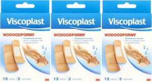Zestaw plastrów Viscoplast wodoodporne 3x12szt
