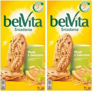 Ciastka zbożowe BelVita musli z owocami 600g