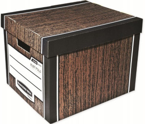 Pudło Archiwizacyjne Woodgrain Brązowe 2 Sztuki