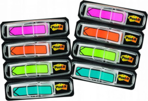 Zakładki Post-it Strzałki 12x43mm 4 kolory 192szt