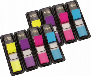 Post it Zakładki indeksujące wąskie 68 4AB neon x2