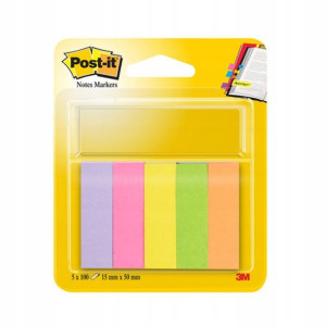 Post it Znaczniki samoprzylepne 670/5, 15x50mm, 1