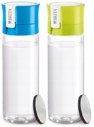 BRITA Butelka filtrująca Fill Niebieska Limonkowa