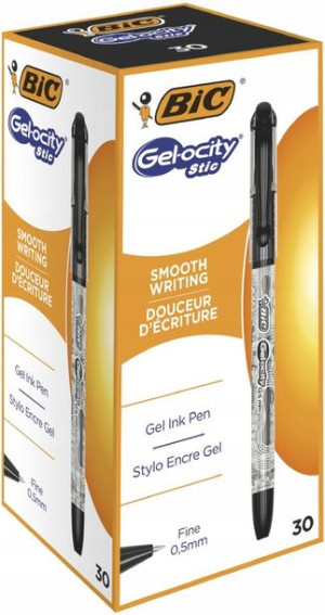 Długopis żelowy Bic Gelocity 0,5mm czarny 30 sztuk